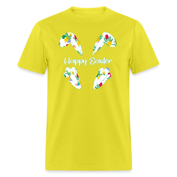 8150 Chickadee Happy Easter Ears & Feet POD TSHIRT - yellow