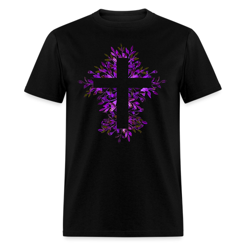 8152 Rejoice In Purple Image POD TSHIRT - black