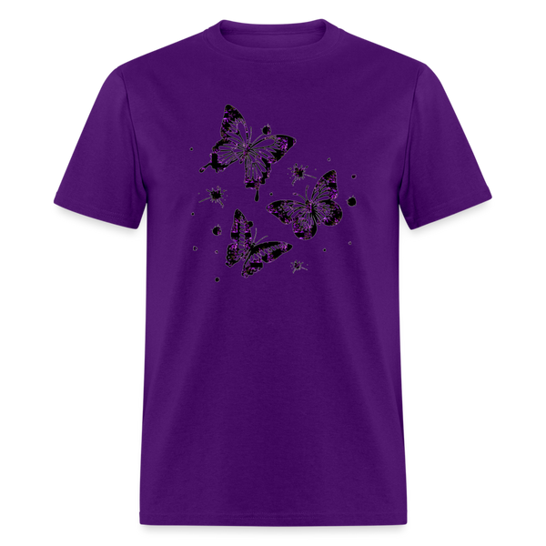 8152 Rejoice In Purple Butterfly Trio POD TSHIRT - purple