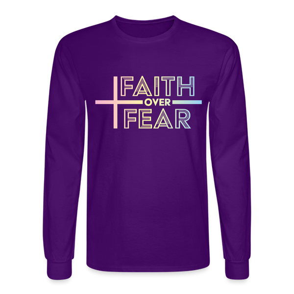 1075 4/4S Faith Over Fear TSHIRT - purple