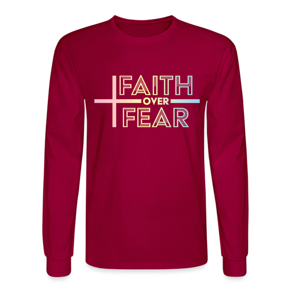 1075 4/4S Faith Over Fear TSHIRT - dark red