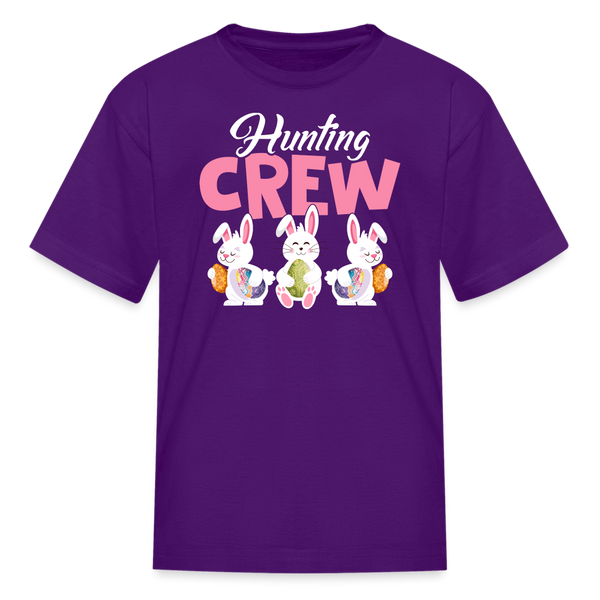 1104 Easter Hunt Crew KIDS TSHIRT - purple