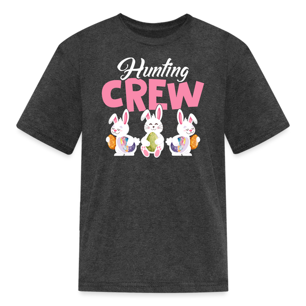 1104 Easter Hunt Crew KIDS TSHIRT - heather black