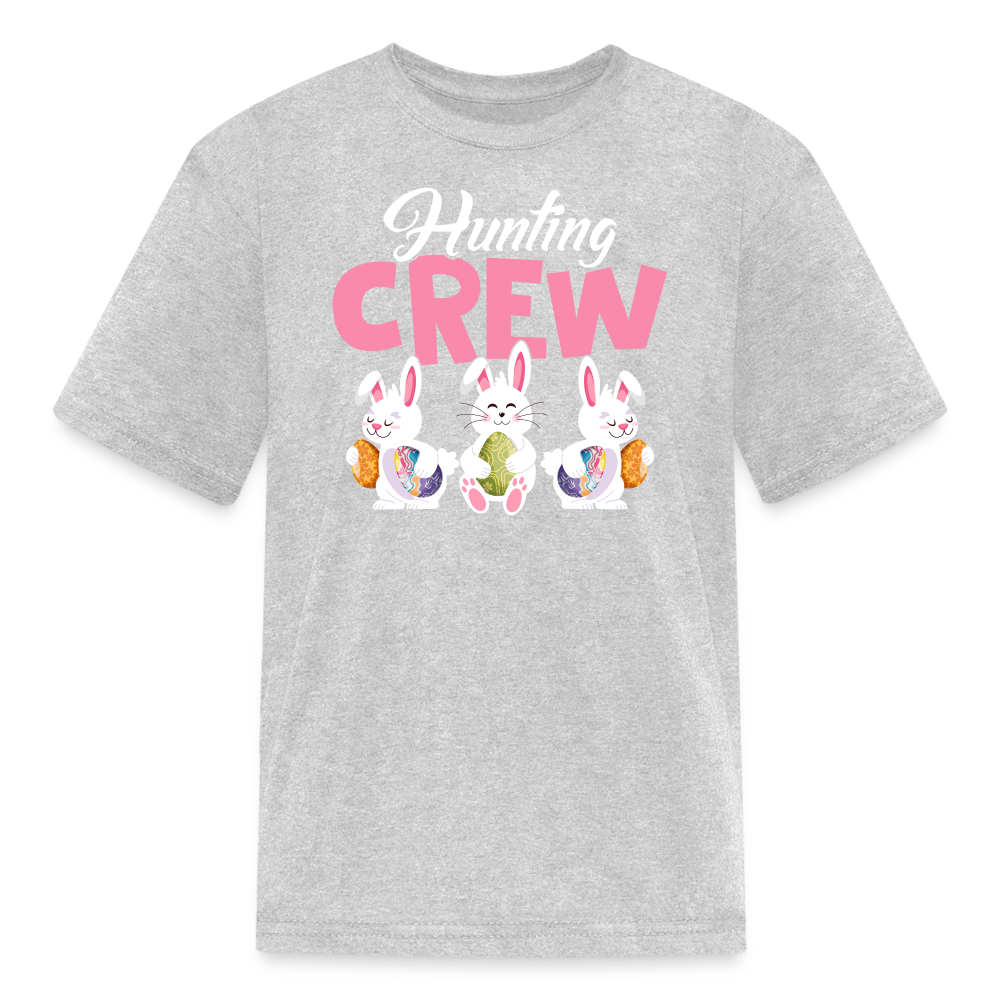 1104 Easter Hunt Crew KIDS TSHIRT - heather gray