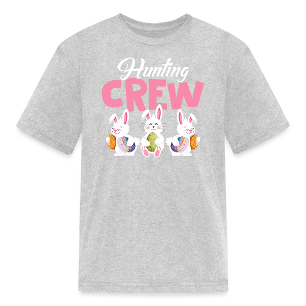 1104 Easter Hunt Crew KIDS TSHIRT - heather gray