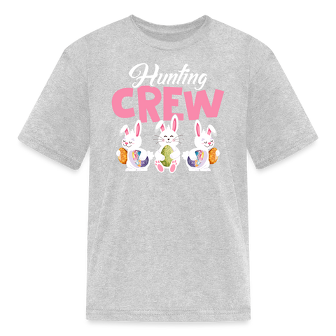 1104 Easter Hunt Crew KIDS TSHIRT - heather gray