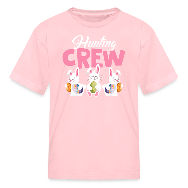 1104 Easter Hunt Crew KIDS TSHIRT - pink