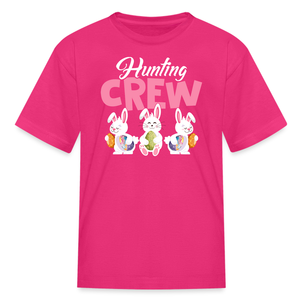 1104 Easter Hunt Crew KIDS TSHIRT - fuchsia