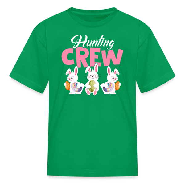 1104 Easter Hunt Crew KIDS TSHIRT - kelly green