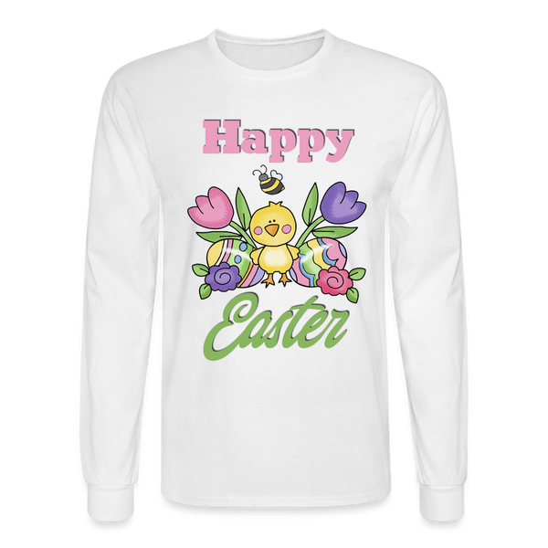 1532 4/4S Happy Easter Floral Chick TSHIRT - white