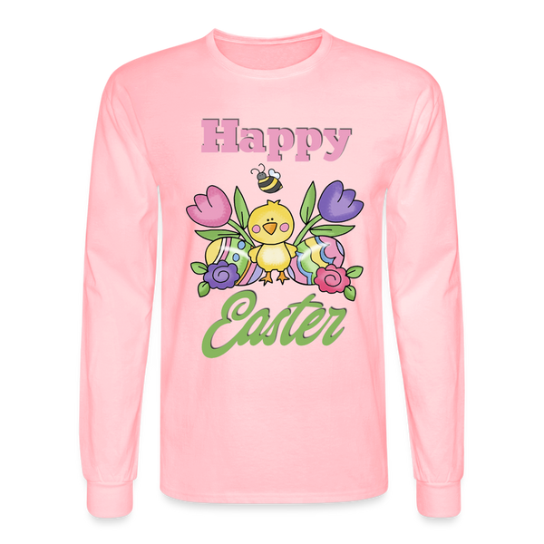 1532 4/4S Happy Easter Floral Chick TSHIRT - pink