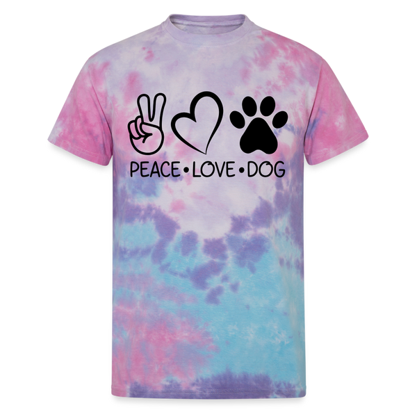 65005 Peace Love Dog Paw - Black🐾 FurBaby TD TSHIRT - cotton candy