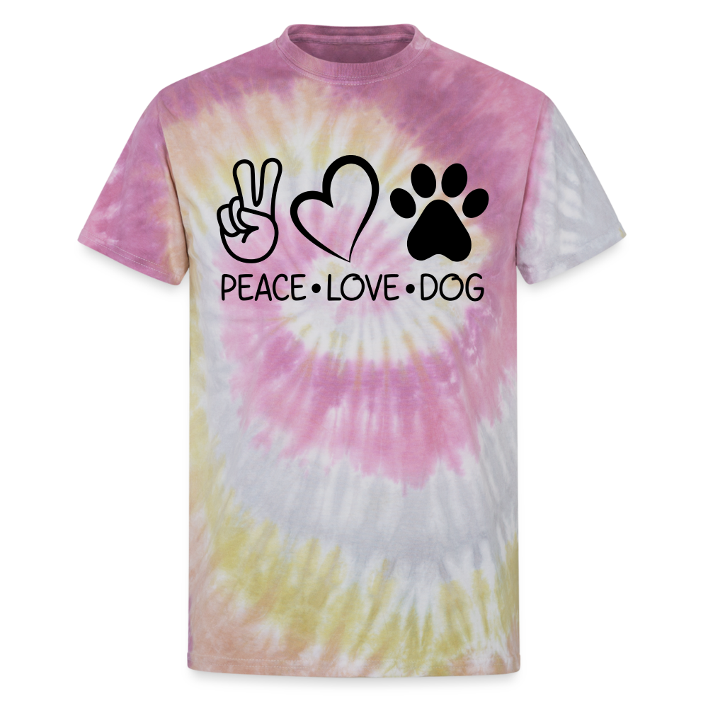 65005 Peace Love Dog Paw - Black🐾 FurBaby TD TSHIRT - Desert Rose