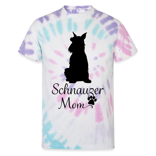 65007 Schnauzer Mom - Sit 🐾 FurBaby TD TSHIRT - Pastel Spiral